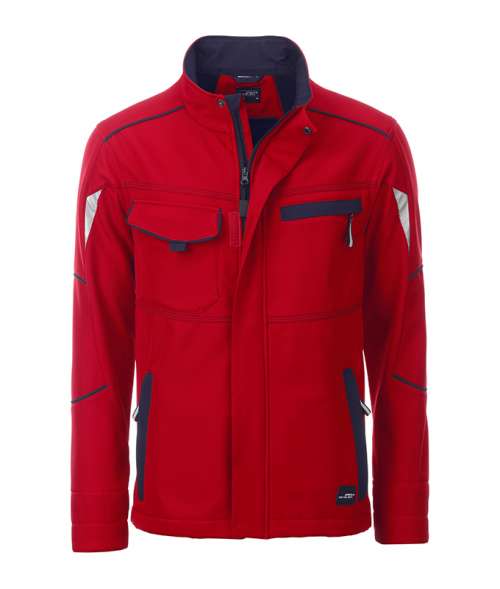 Workwear Softshell Jacket - COLOR - red/navy