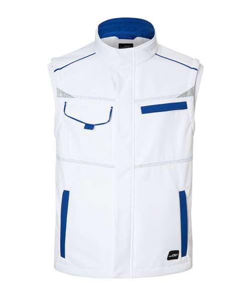 Workwear Softshell Vest - COLOR - white/royal