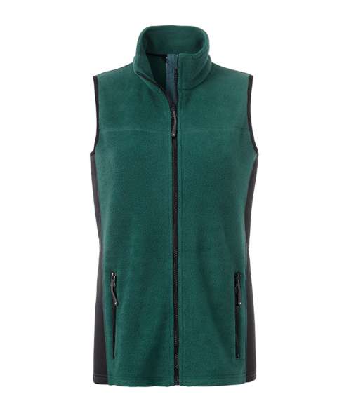 Ladies' Workwear Fleece Vest - STRONG - dark-green/black