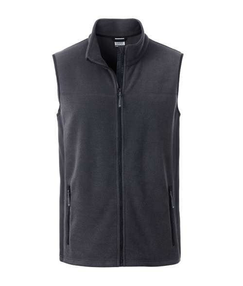 Men's Workwear Fleece Vest - STRONG - carbon/black