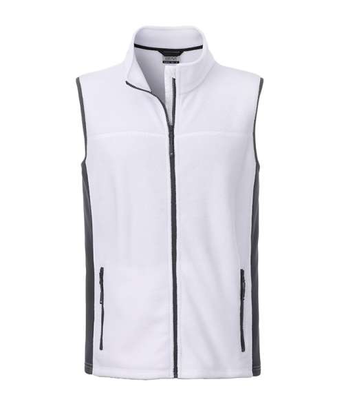 Men's Workwear Fleece Vest - STRONG - white/carbon