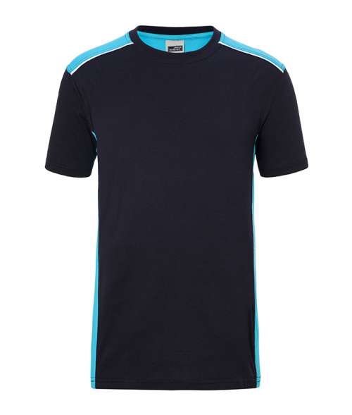 Men's Workwear T-Shirt - COLOR - navy/turquoise