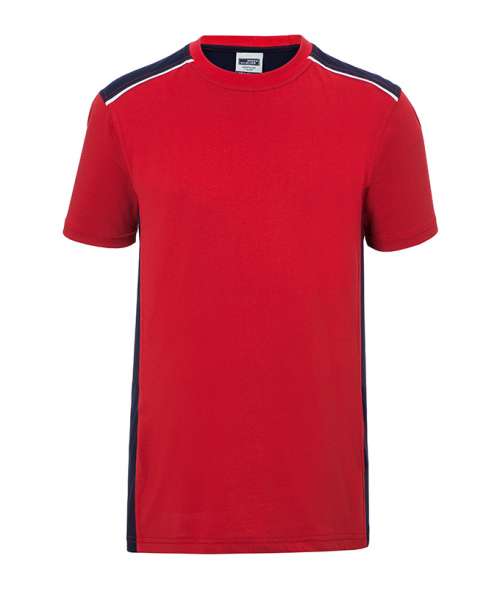 Men's Workwear T-Shirt - COLOR - red/navy