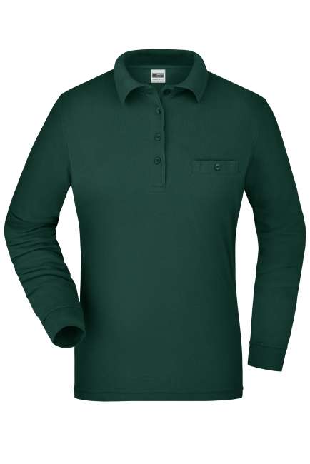 Ladies' Workwear Polo Pocket Longsleeve dark-green