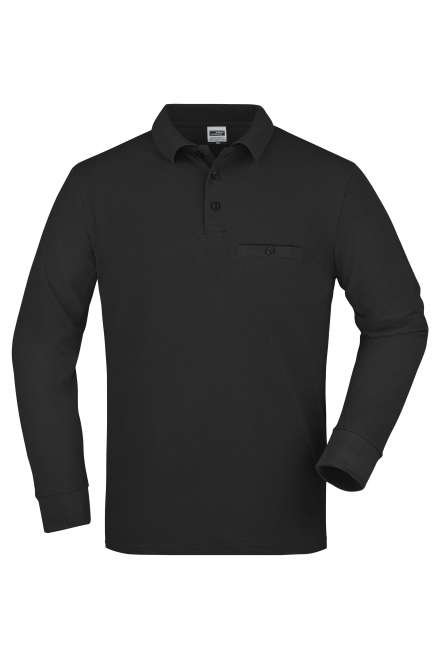 Men's Workwear Polo Pocket Longsleeve black