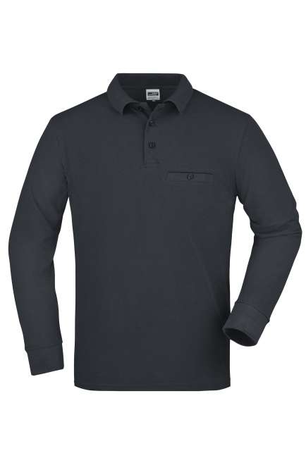 Men's Workwear Polo Pocket Longsleeve carbon