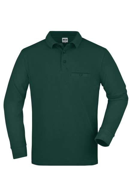 Men's Workwear Polo Pocket Longsleeve dark-green