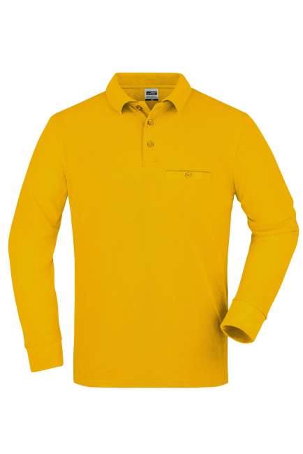 Men's Workwear Polo Pocket Longsleeve gold-yellow