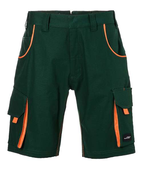 Workwear Bermudas - COLOR - dark-green/orange