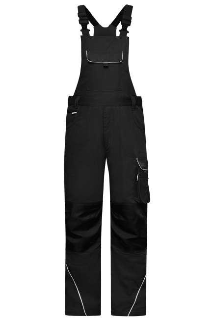 Workwear Pants with Bib - SOLID - black