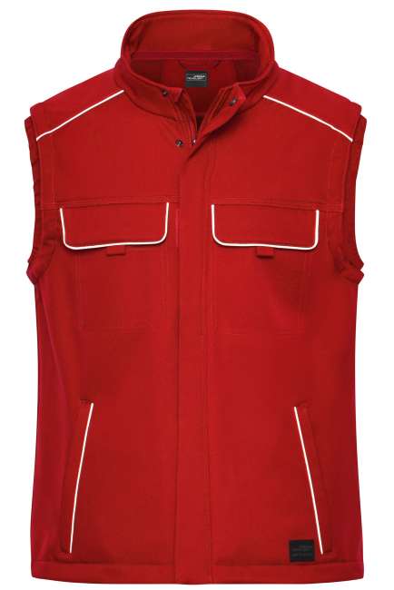 Workwear Softshell Vest - SOLID - red