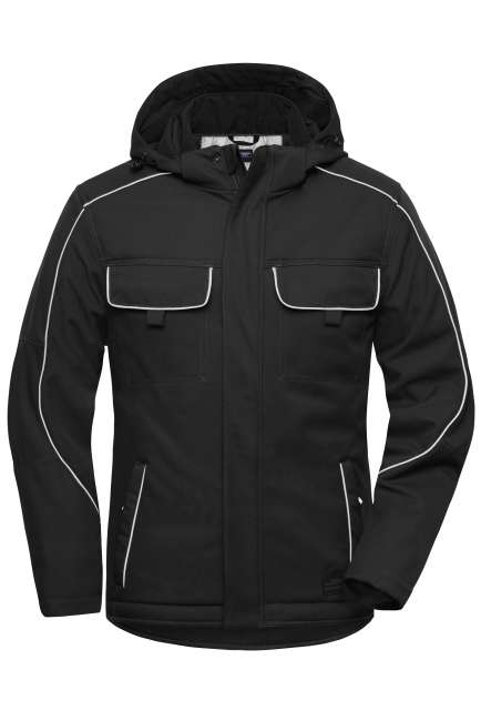 Workwear Softshell Padded Jacket - SOLID - black