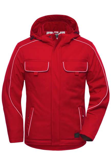 Workwear Softshell Padded Jacket - SOLID - red