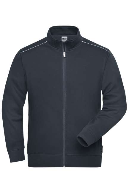 Men's Workwear Sweat-Jacket - SOLID - carbon
