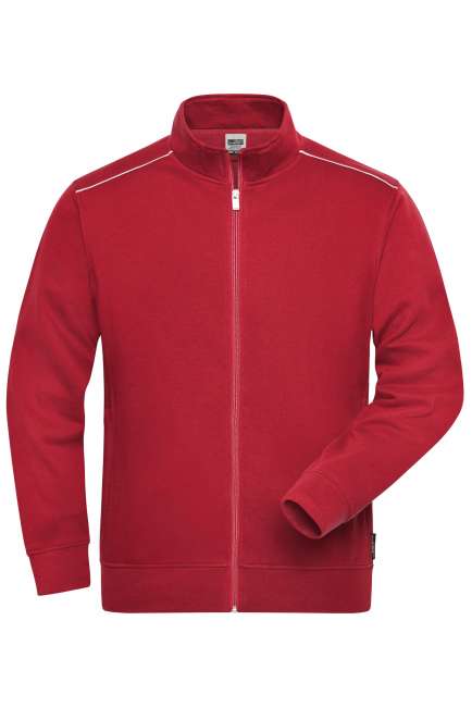 Men's Workwear Sweat-Jacket - SOLID - red