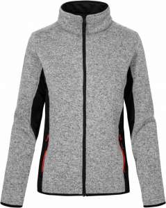 Damen Workwear Strickfleece Jacke 7705 Promodoro heather grey