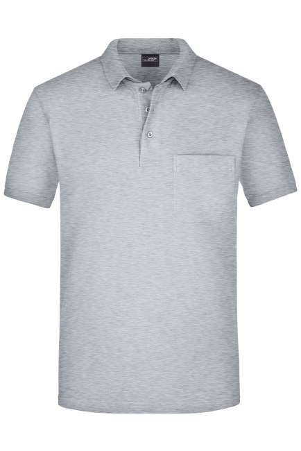 Men's Polo Pocket grey-heather