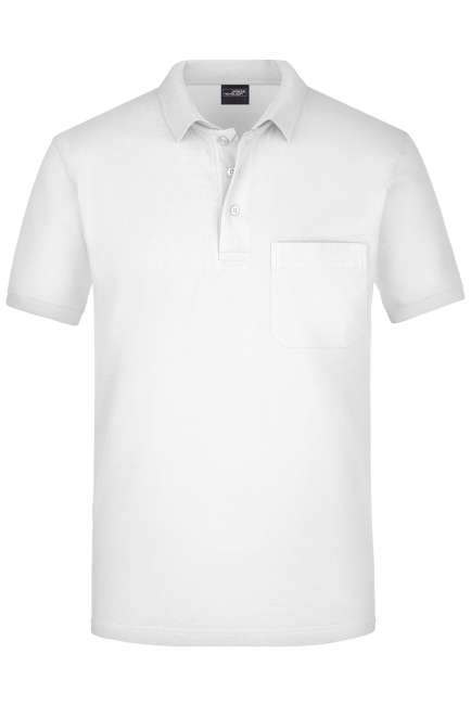 Men's Polo Pocket white