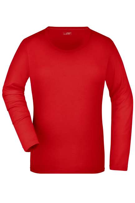 Ladies' Stretch Shirt Long-Sleeved red