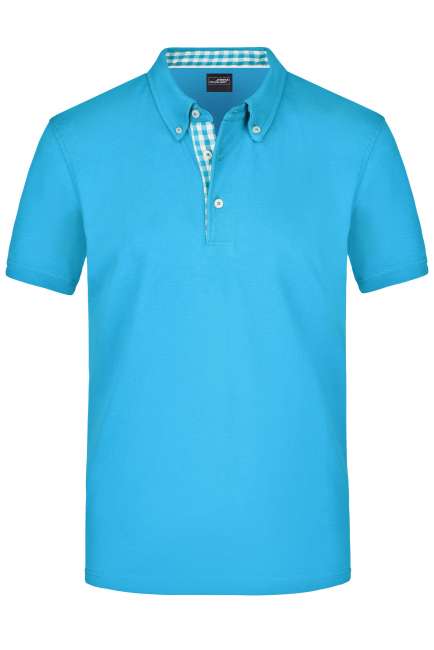 Men's Plain Polo turquoise/turquoise-white