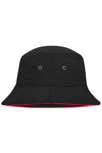 Fisherman Piping Hat black/red
