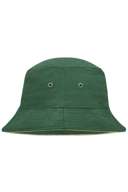Fisherman Piping Hat dark-green/beige