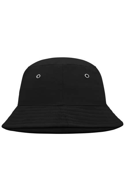 Fisherman Piping Hat for Kids black/black
