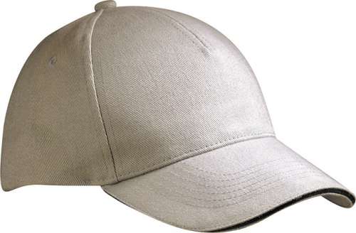 5 Panel Sandwich Cap light-grey/black