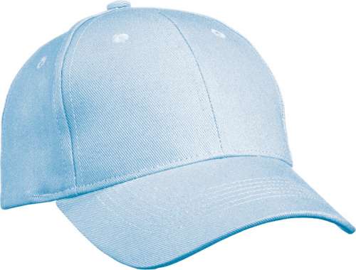 6 Panel Cap Heavy Cotton light-blue