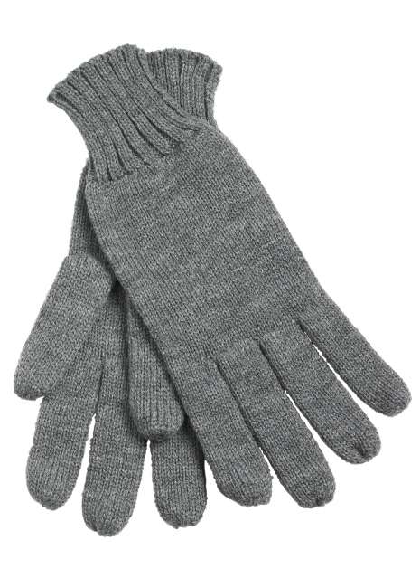 Knitted Gloves dark-grey-melange