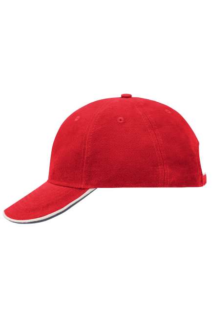 6 Panel Double Sandwich Cap red/white/navy