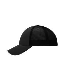 6 Panel Elastic Fit Mesh Cap black/black