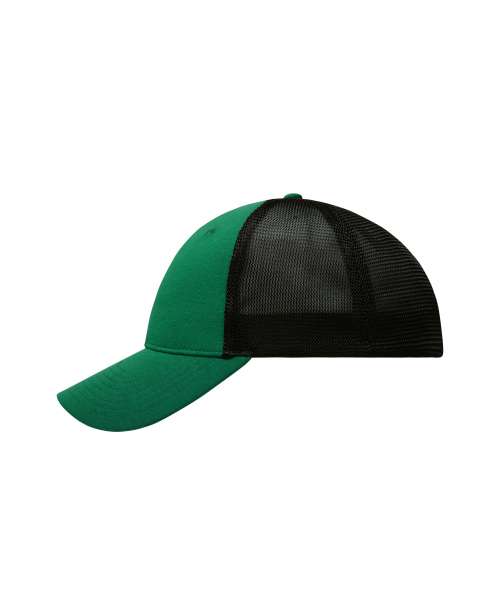 6 Panel Elastic Fit Mesh Cap green/black