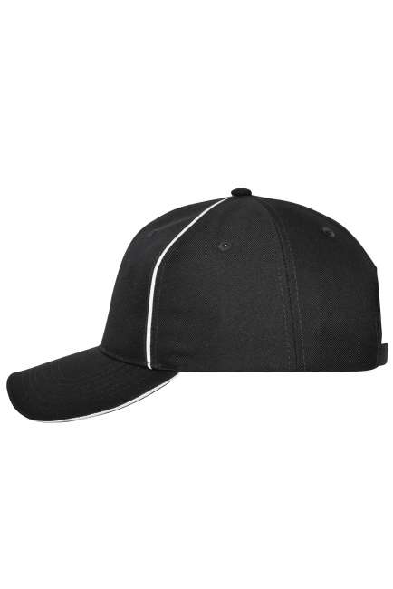 6 Panel Workwear Cap - SOLID - black