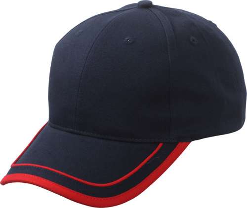 6 Panel Piping Cap navy/red
