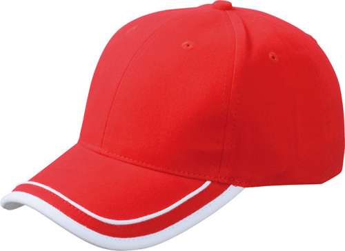 6 Panel Piping Cap red/white