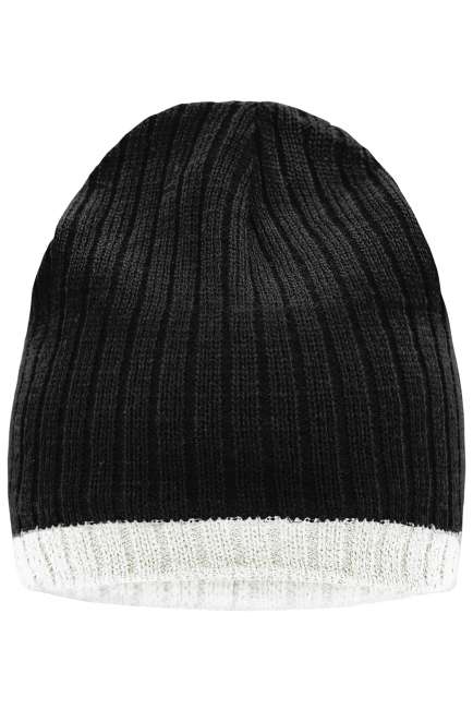 Knitted Hat black/off-white