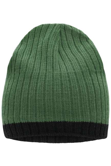 Knitted Hat jungle-green/black