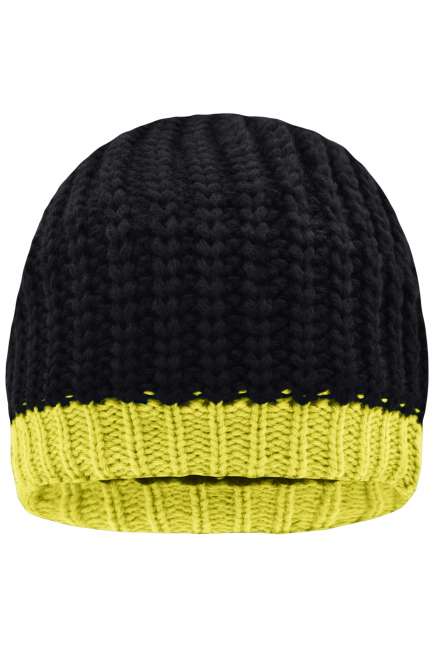 Wintersport Hat black/acid-yellow