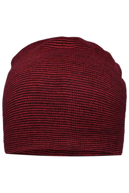 Casual Long Beanie indian-red/black