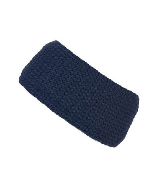Fine Crocheted Headband indigo-blue
