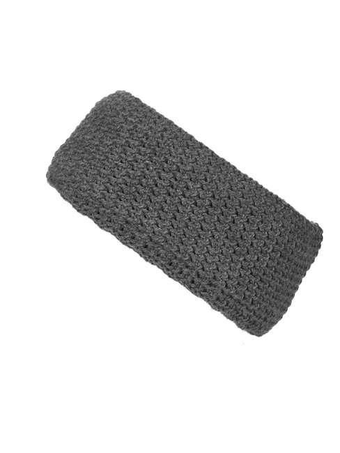 Fine Crocheted Headband silver-melange