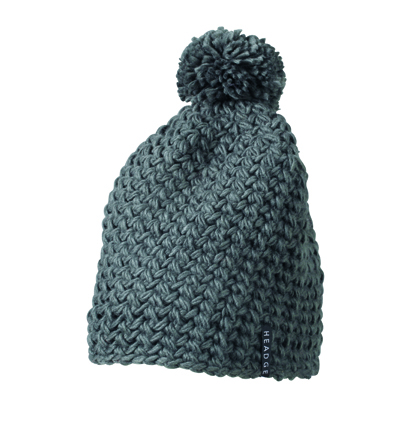 Unicoloured Crocheted Cap with Pompon carbon