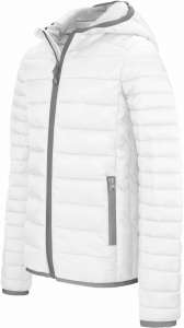 Leichte Herren Kapuzen Steppjacke K6110 Kariban chic white