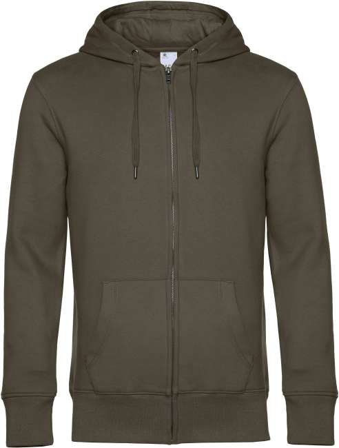 B&C | KING Zipped Hood khaki