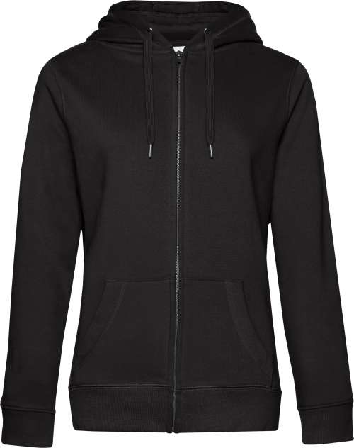 B&C | QUEEN Zipped Hood black pure