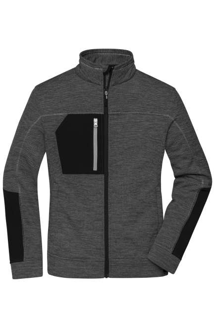 Ladies' Structure Fleece Jacket black-melange/black/silver