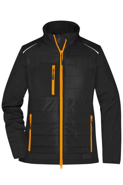 Ladies' Hybrid Jacket black/neon-orange