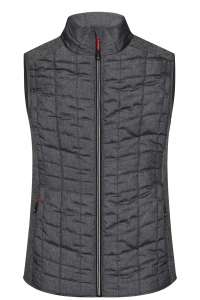 Ladies' Knitted Hybrid Vest grey-melange/anthracite-melange/konfigurator