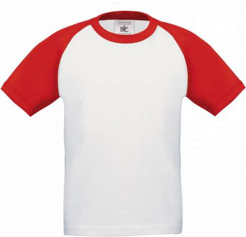 Kinder Raglan Kontrast T-Shirt Base-Ball kids B&C chic white